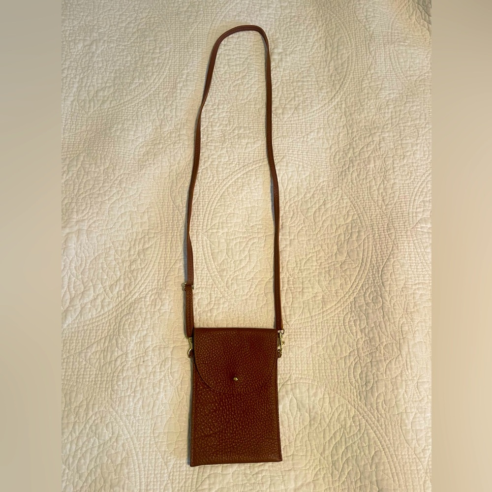 Custom Camel w/ Brown Leather Wrap Small Satchel w/ Gold Toned Details